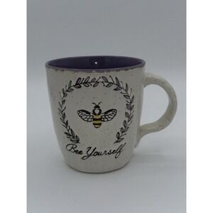 Bee Yourself Bumble‎ Queen Bee Coffee Tea Mug Purple Stoneware Spectrum Designz
